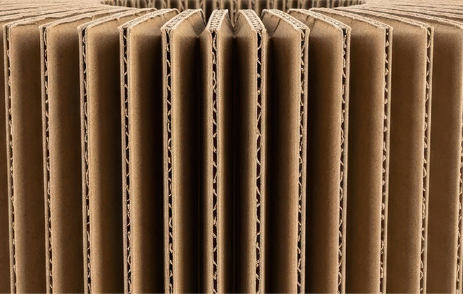 Laminas de cartón corrugado